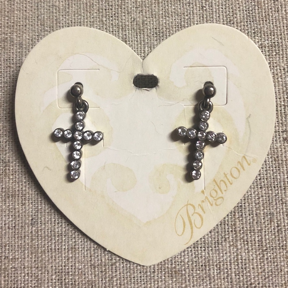 U R Loved Cross Post Drop Earrings